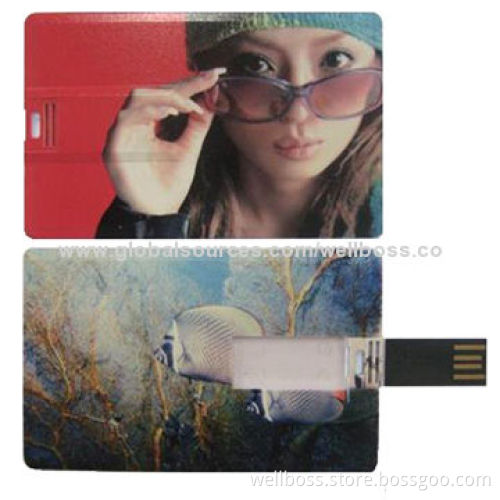 Round-shaped Credit Card Gift USB Flash Drive, Customized Logos are Accepted